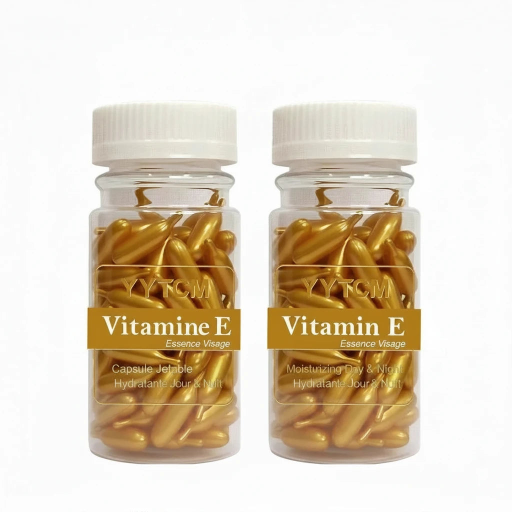 Capsules Sérum Visage Vitamine E – Éclat & Hydratation Intense (90 Capsules)
