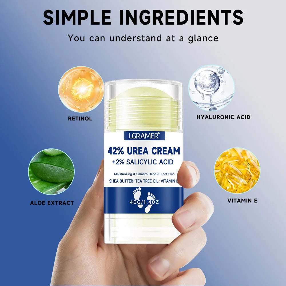 Crème Pieds & Mains Urée 42% – Hydratation Intense Peaux Sèches