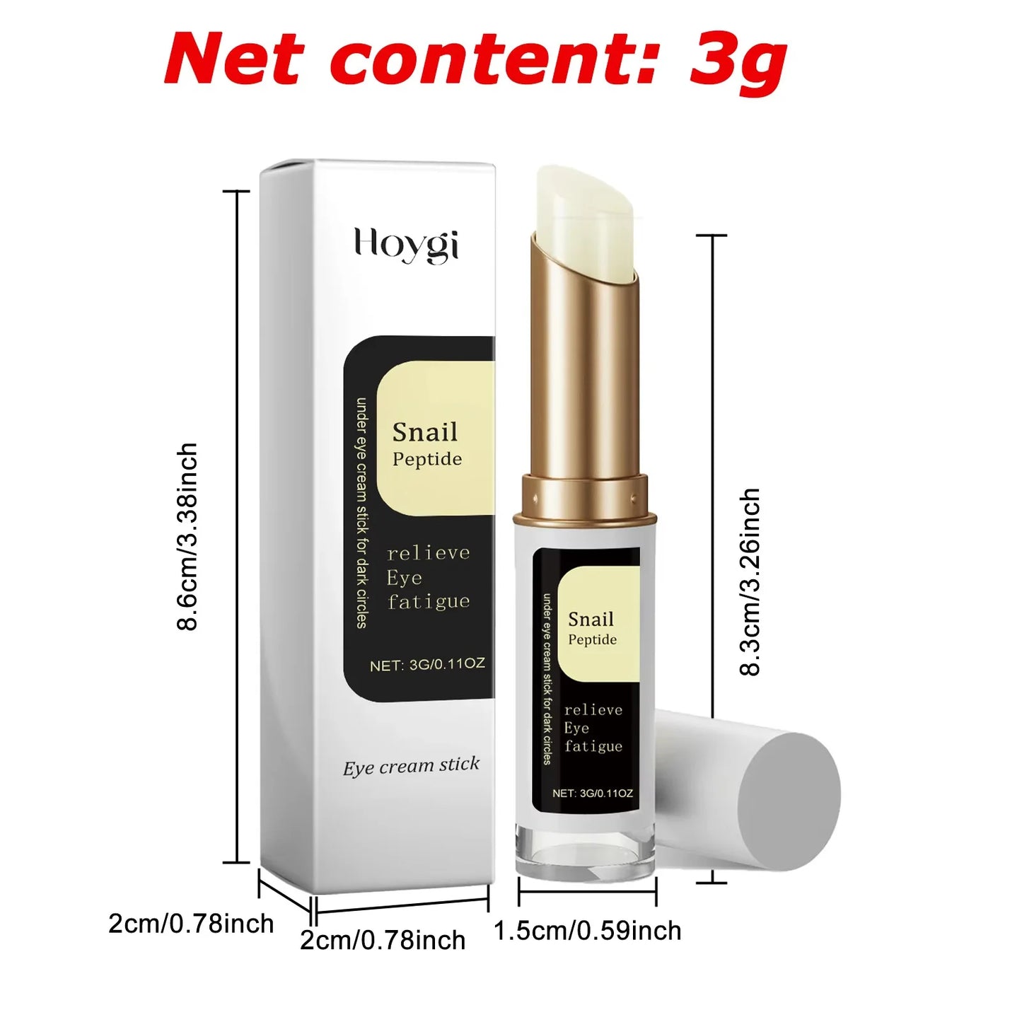 Crème Yeux Stick Escargot & Collagène – Anti-Rides & Cernes