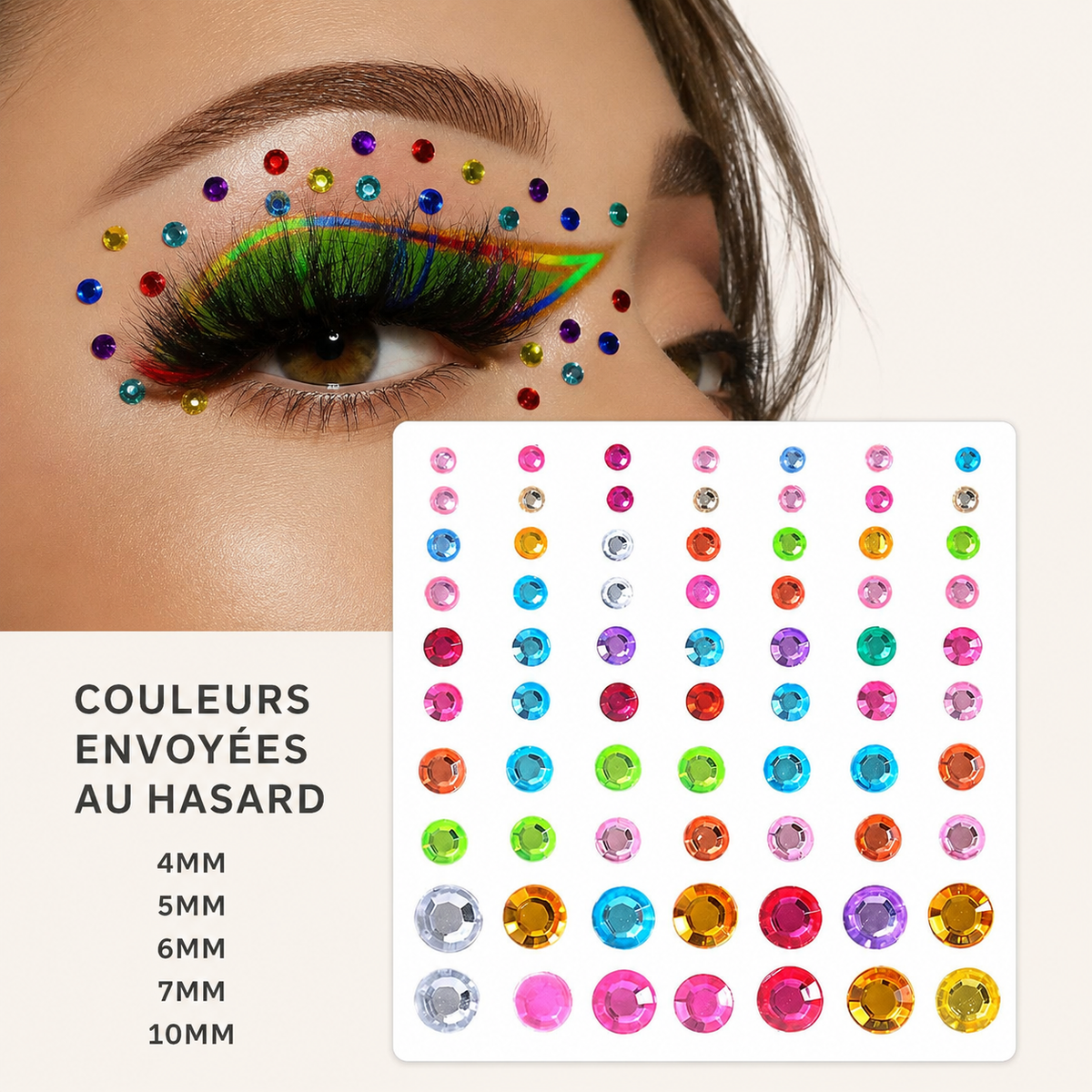 ✨ Perles Adhésives Visage & Cheveux — Face Gems Pearls