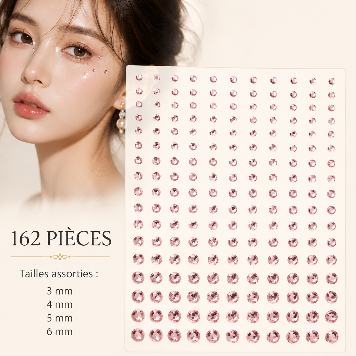 ✨ Perles Adhésives Visage & Cheveux — Face Gems Pearls