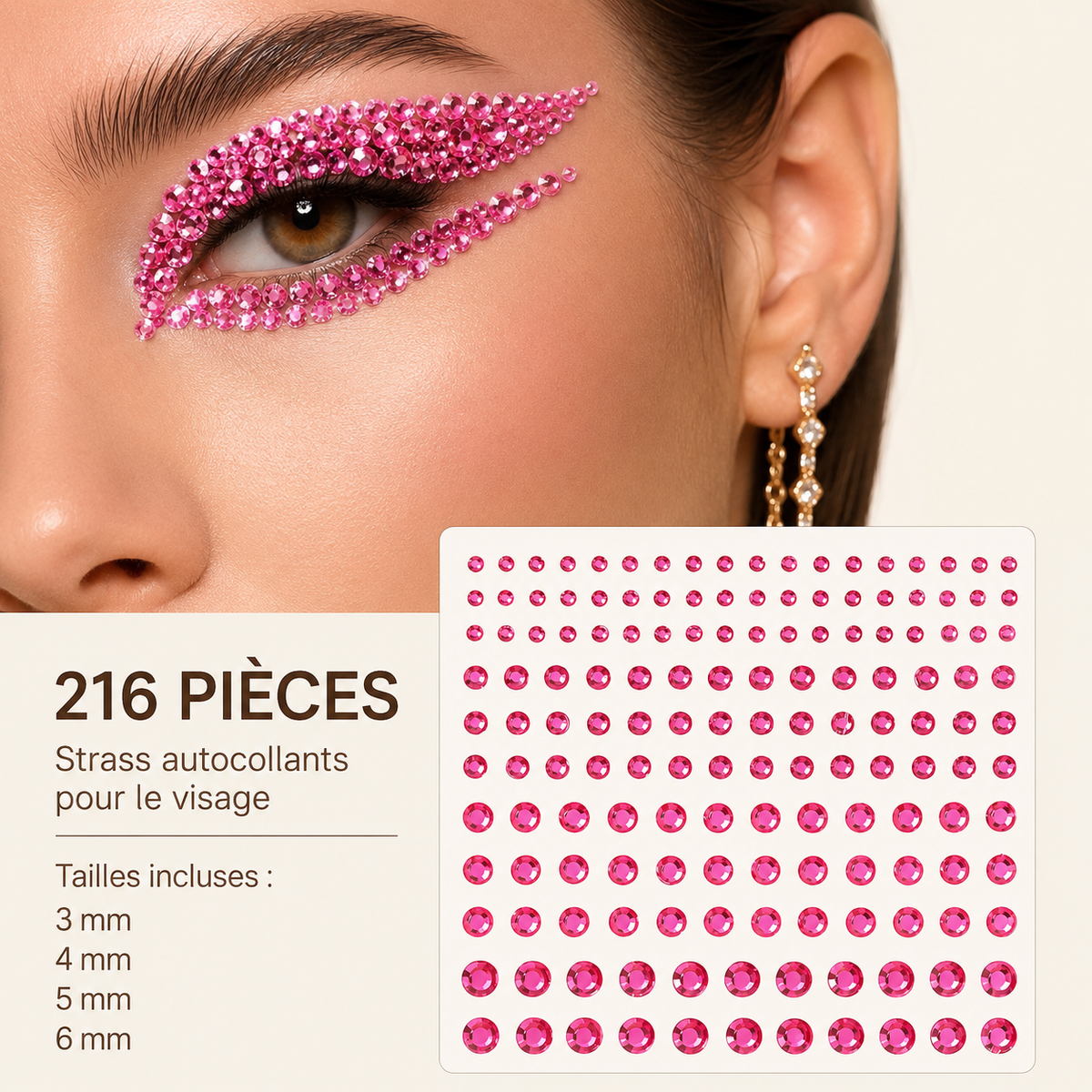 ✨ Perles Adhésives Visage & Cheveux — Face Gems Pearls