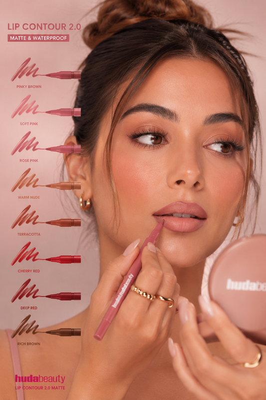 Crayon contour des lèvres mat waterproof longue tenue – Nude & Rouge Cerise