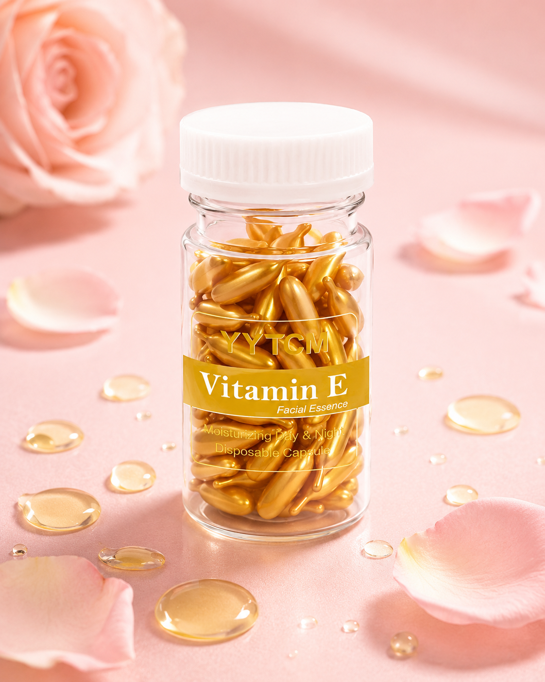 Capsules Sérum Visage Vitamine E – Éclat & Hydratation Intense (90 Capsules)