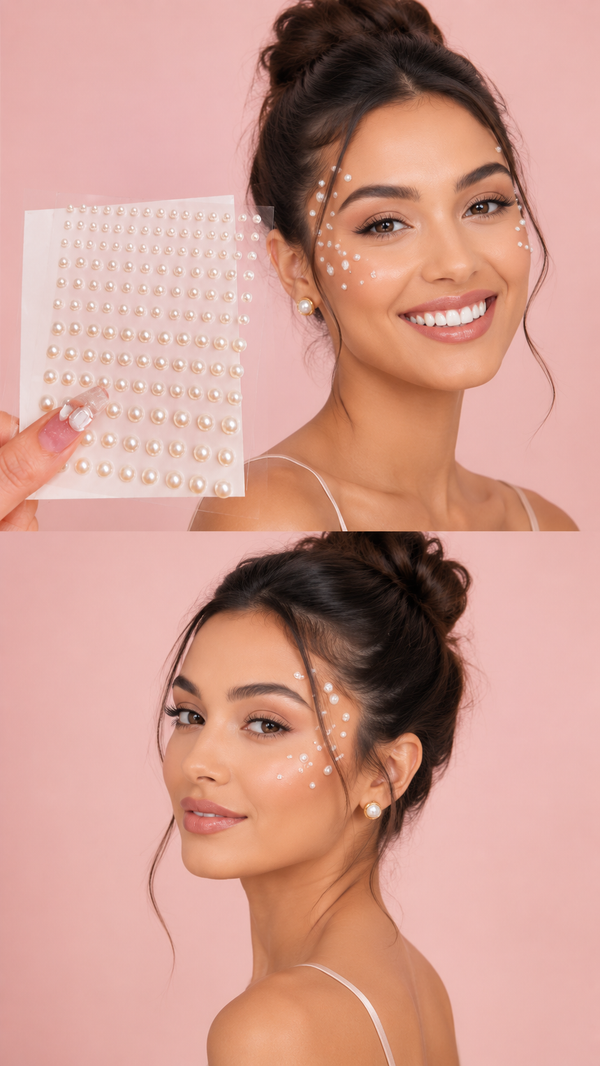 ✨ Perles Adhésives Visage & Cheveux — Face Gems Pearls