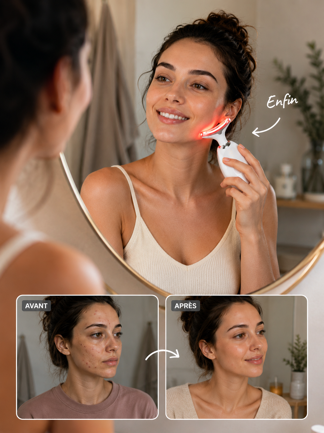 Appareil Lifting Visage & Cou – EMS + Photothérapie LED 7 Couleurs