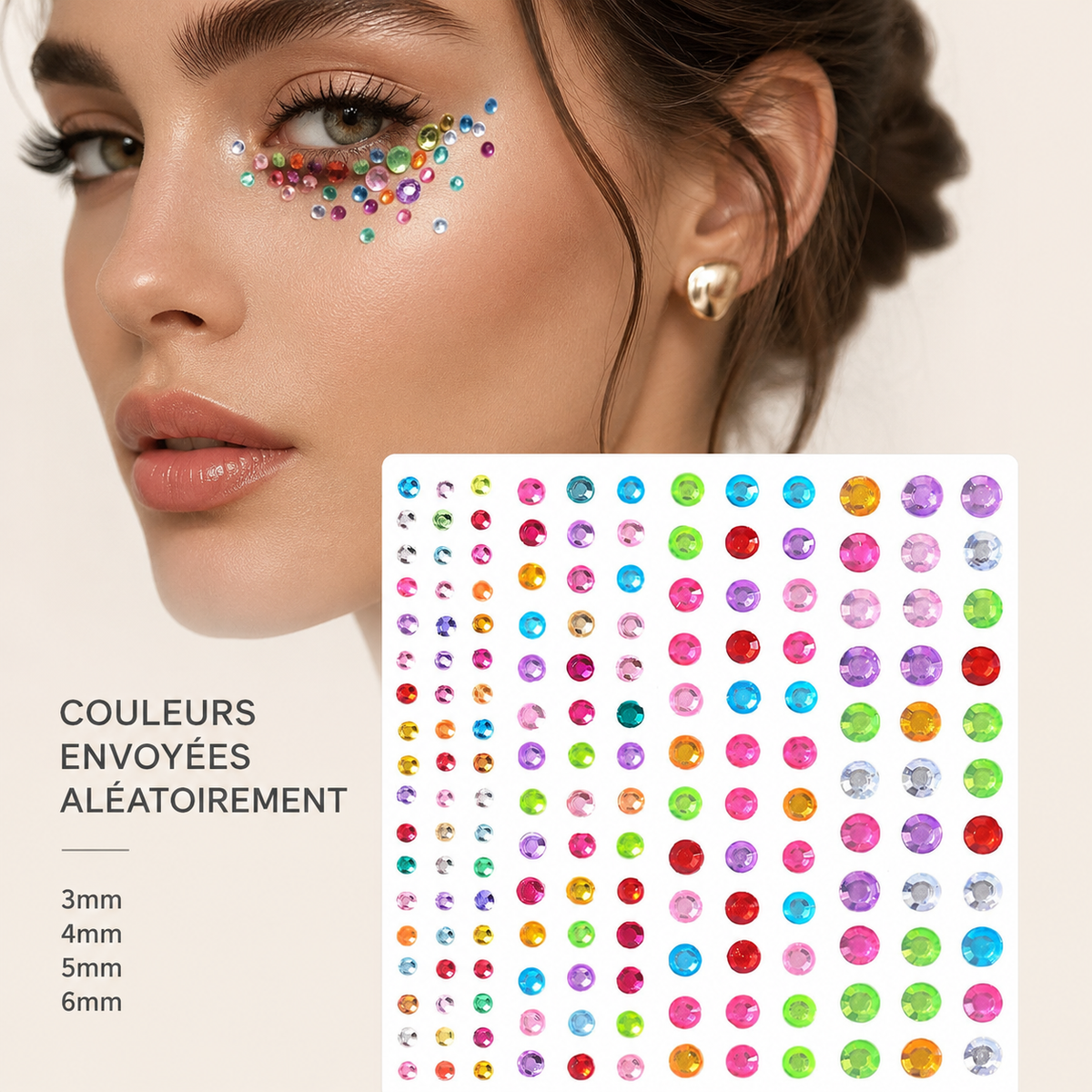 ✨ Perles Adhésives Visage & Cheveux — Face Gems Pearls