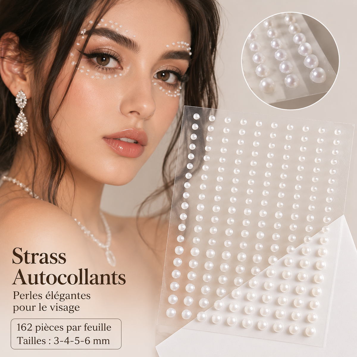 ✨ Perles Adhésives Visage & Cheveux — Face Gems Pearls