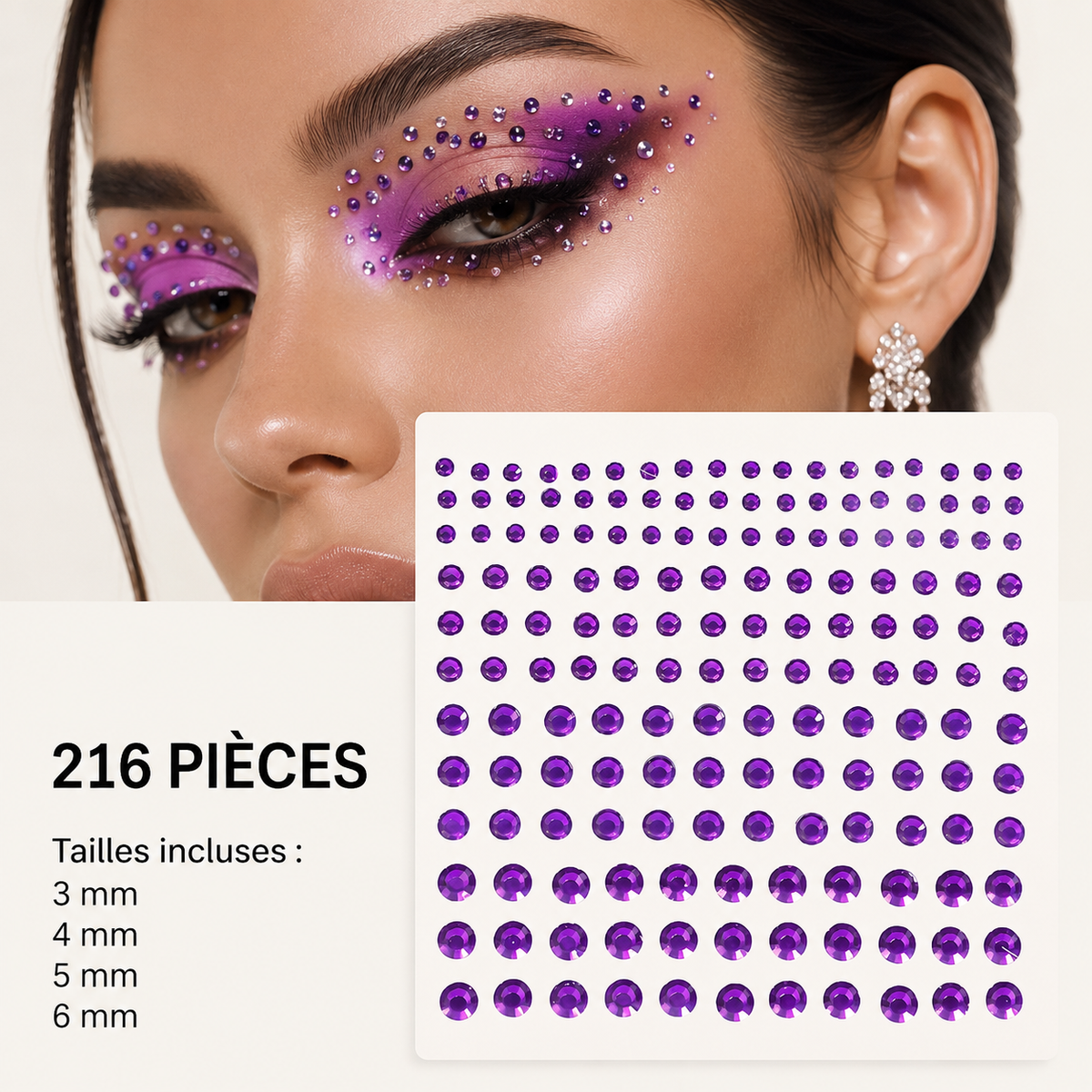 ✨ Perles Adhésives Visage & Cheveux — Face Gems Pearls