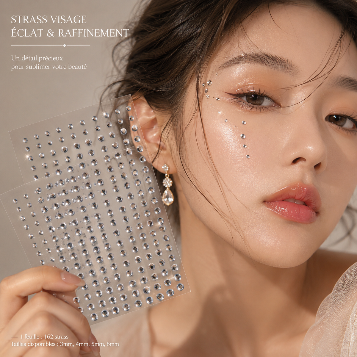 ✨ Perles Adhésives Visage & Cheveux — Face Gems Pearls