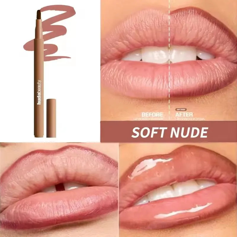 Crayon contour des lèvres mat waterproof longue tenue – Nude & Rouge Cerise