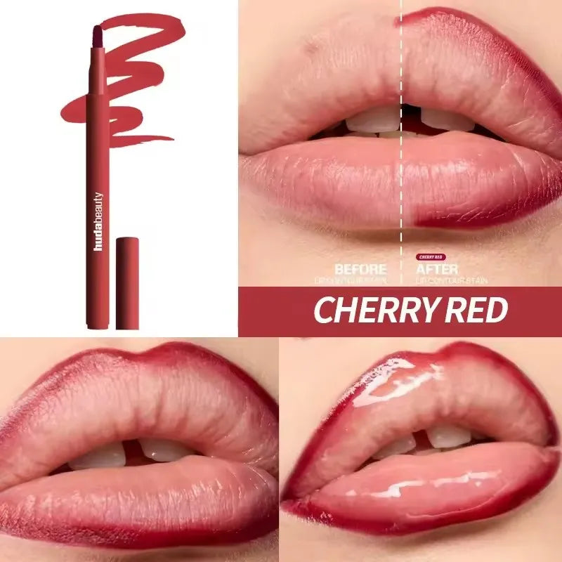 Crayon contour des lèvres mat waterproof longue tenue – Nude & Rouge Cerise
