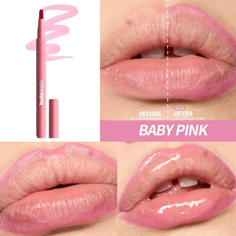 Crayon contour des lèvres mat waterproof longue tenue – Nude & Rouge Cerise