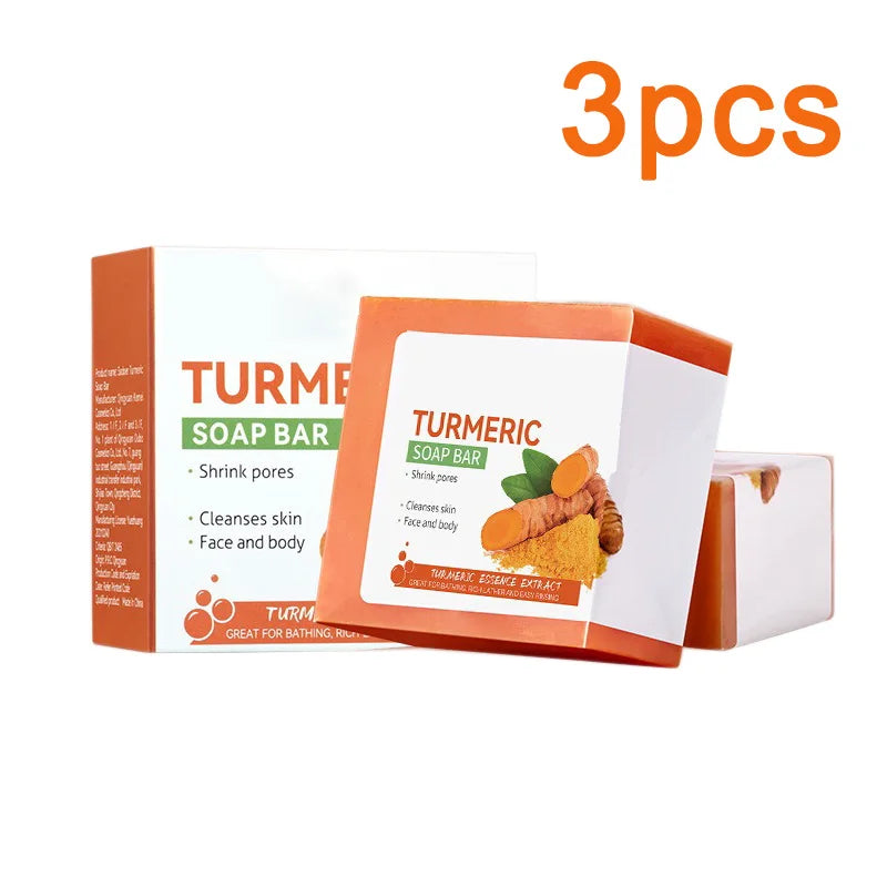 Savon Artisanal Curcuma – Éclaircissant Corps & Visage Peau Lumineuse