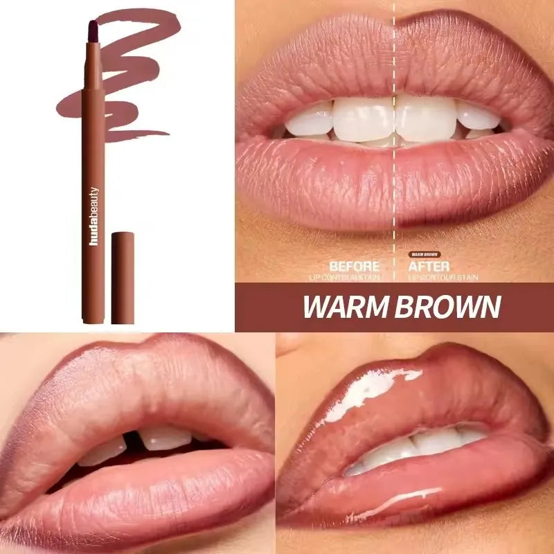 Crayon contour des lèvres mat waterproof longue tenue – Nude & Rouge Cerise