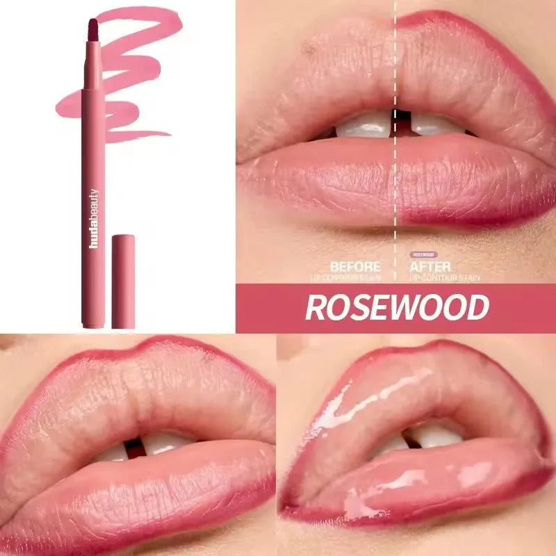 Crayon contour des lèvres mat waterproof longue tenue – Nude & Rouge Cerise