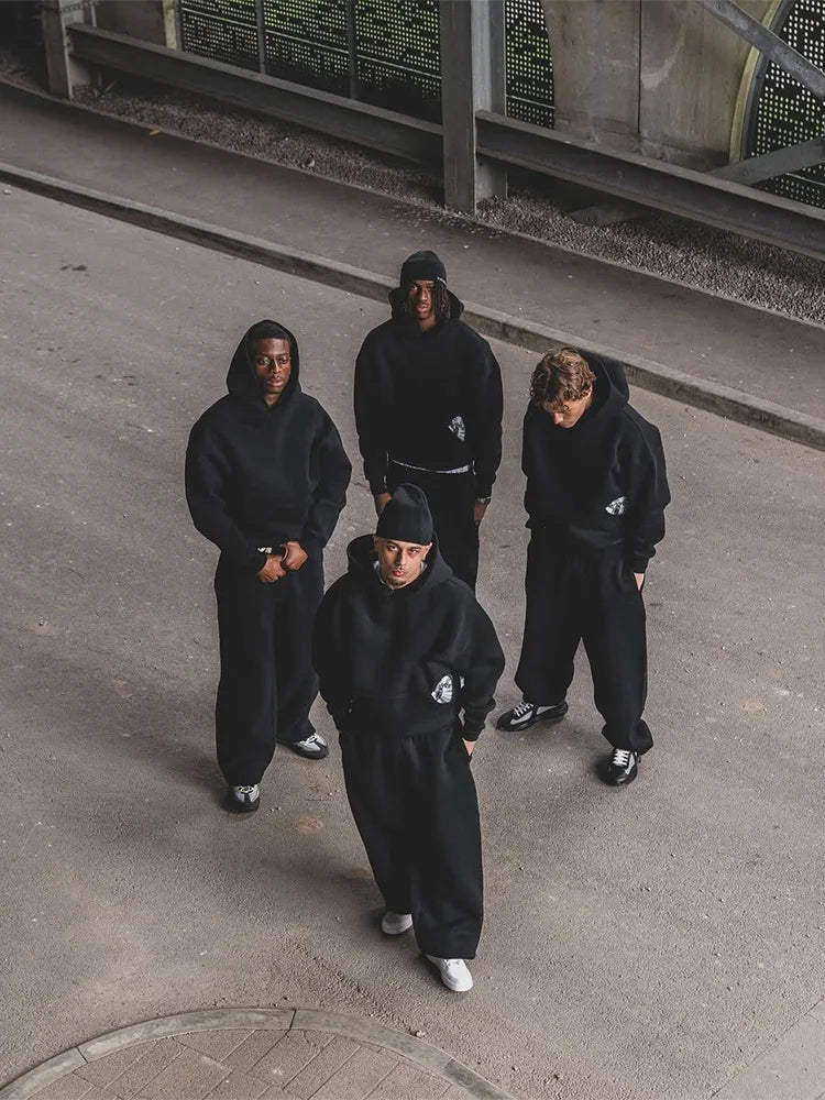 Jogging Homme Streetwear Y2K – Ensemble Hoodie & Pantalon Assortis