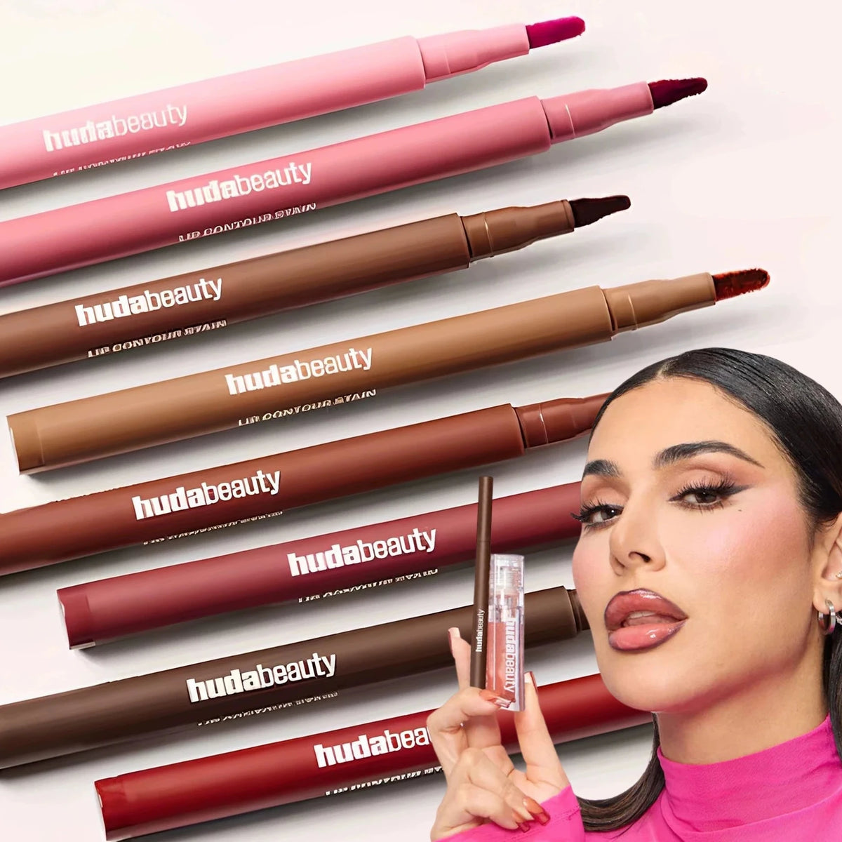 Crayon contour des lèvres mat waterproof longue tenue – Nude & Rouge Cerise