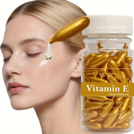 Capsules Sérum Visage Vitamine E – Éclat & Hydratation Intense (90 Capsules)