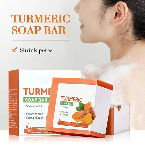 Savon Artisanal Curcuma – Éclaircissant Corps & Visage Peau Lumineuse
