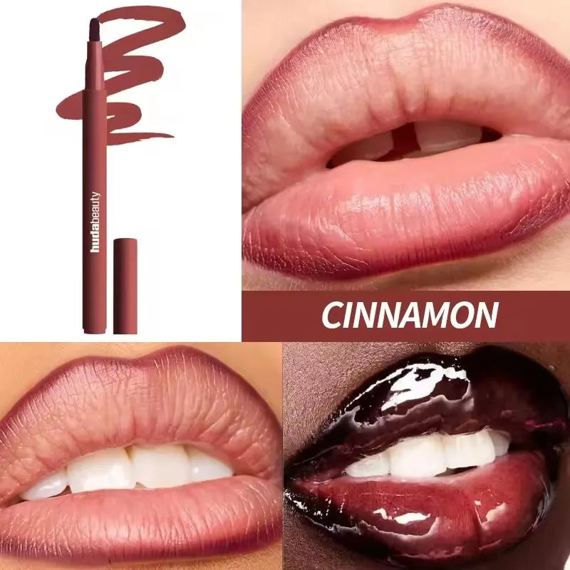 Crayon contour des lèvres mat waterproof longue tenue – Nude & Rouge Cerise