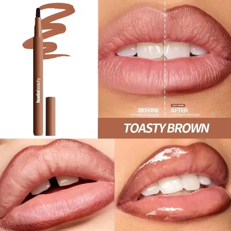 Crayon contour des lèvres mat waterproof longue tenue – Nude & Rouge Cerise